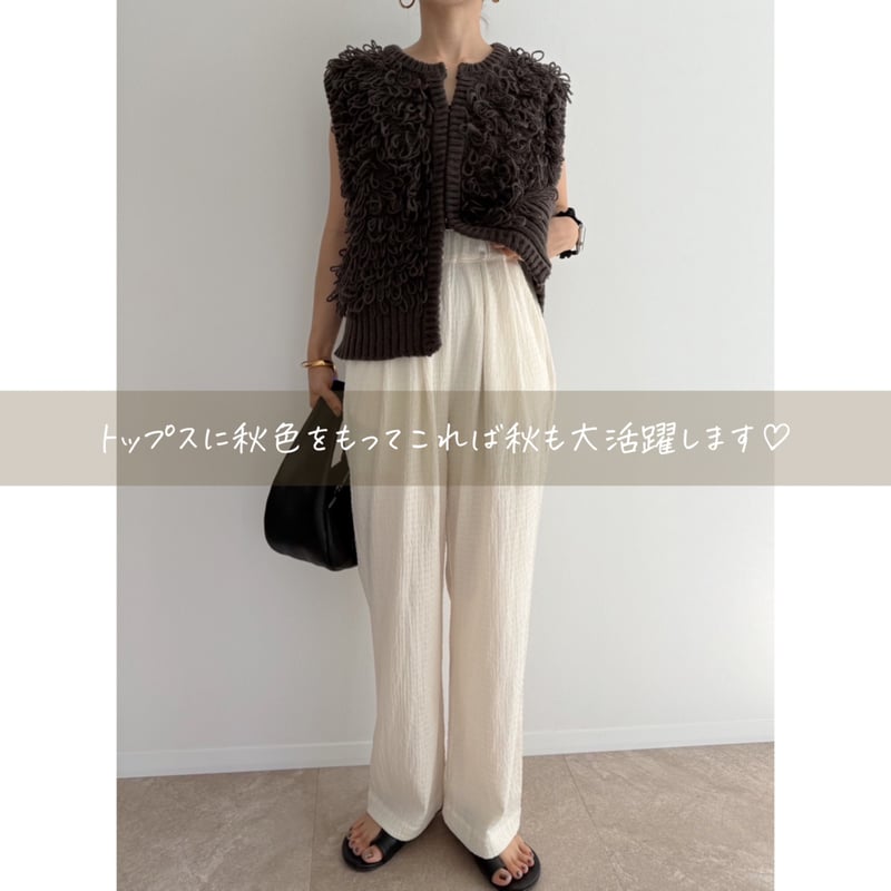 AMIE original》楊柳素材ウエストゴムpants / ivory | AMIE