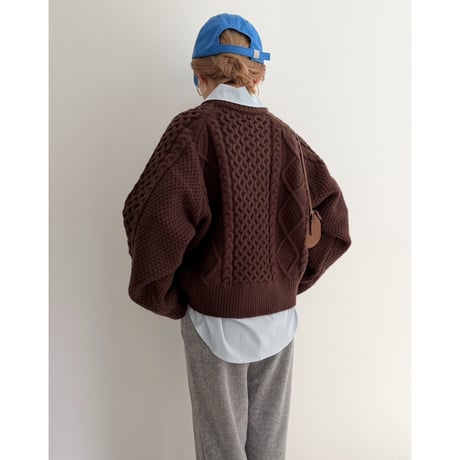 《AMIE original》ケーブルknit / brown