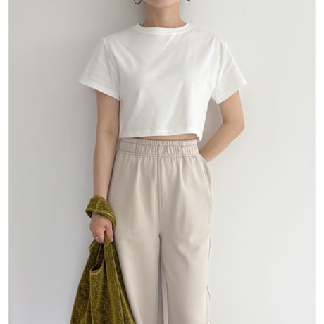 《AMIE original》ショート丈TOPS / white