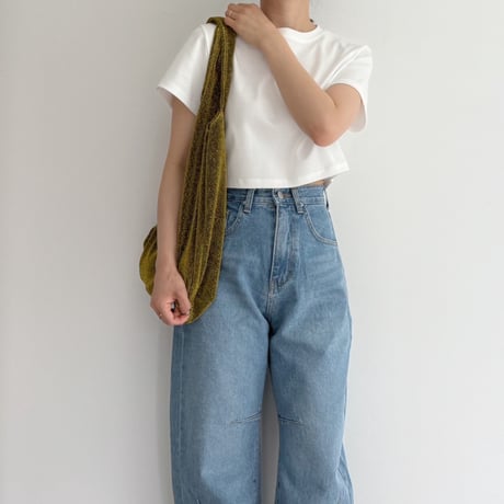 《AMIE original》ショート丈TOPS / white