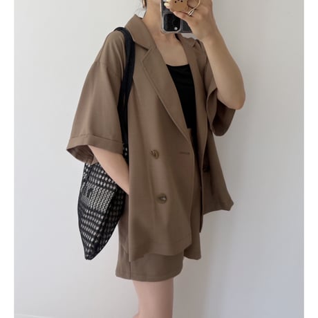 【残りわずか】《AMIE original》とろみ素材ジャケット