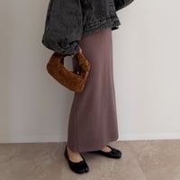 《AMIE original》リブニットスカート / brown