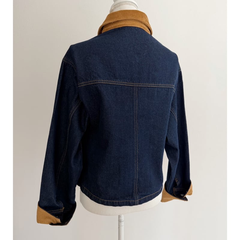 コーデュロイ襟デニムジャケット | AMIE