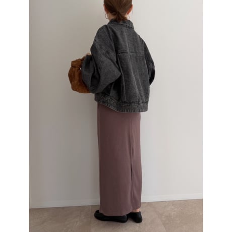 《AMIE original》リブニットスカート / brown