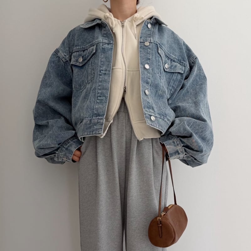 デニムショートジャケット / light blue | AMIE