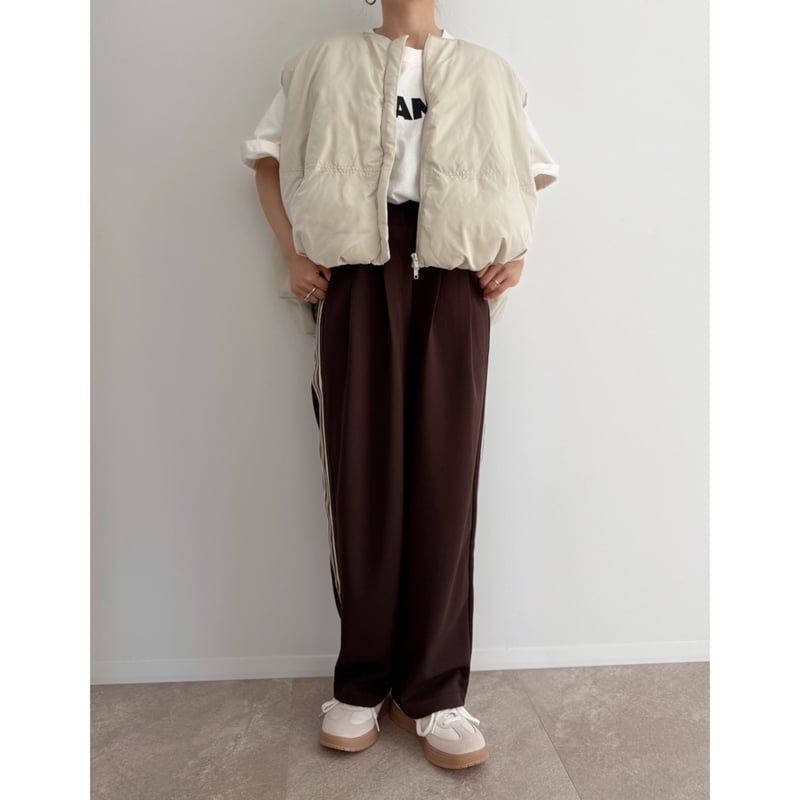 残りわずか】《AMIE original》ウエストtuck入りサイドラインジャージ