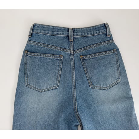 【残りわずか】《AMIE original》切りっぱなしハイウエストストレートdenim