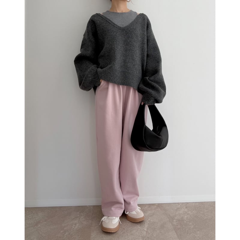 AMIE original》tuckスウェットワイドPT / pink | AMIE