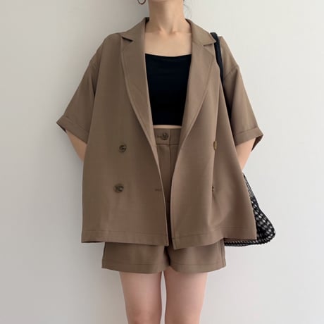 【残りわずか】《AMIE original》とろみ素材ジャケット