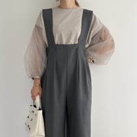 《AMIE original》タックパンツサロペット / gray
