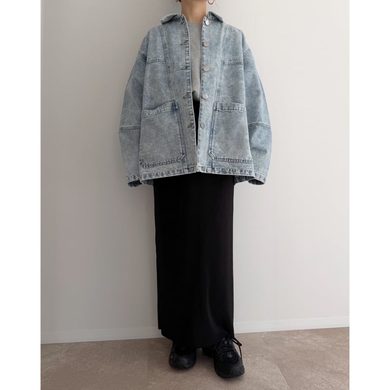 デニムカバーオール / blue | AMIE