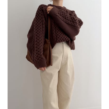 《AMIE original》ケーブルknit / brown