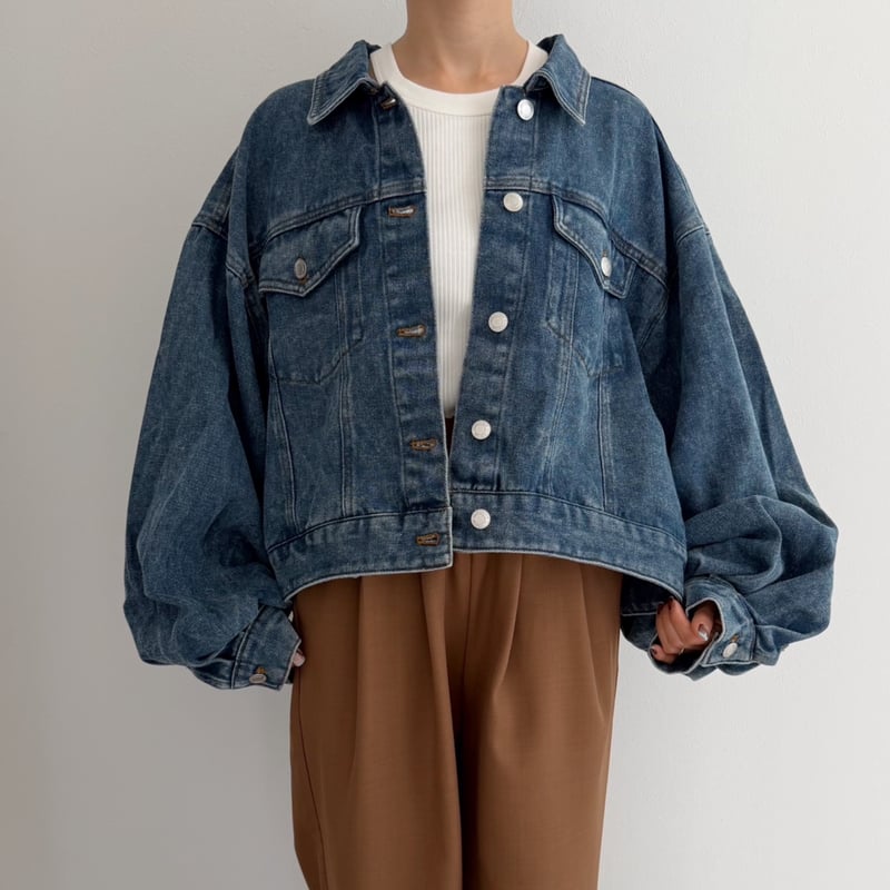 デニムショートジャケット / blue | AMIE