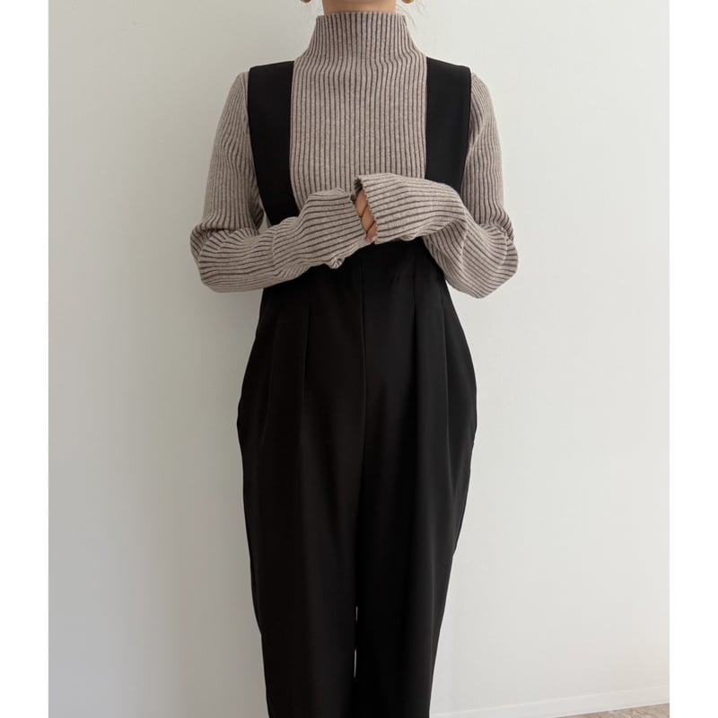 AMIE original》 タックパンツサロペット / black | AMIE