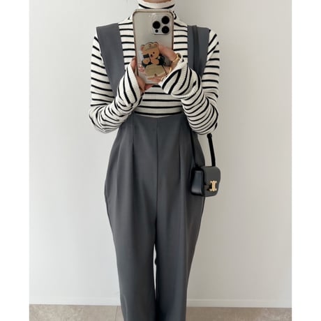 《AMIE original》タックパンツサロペット / gray