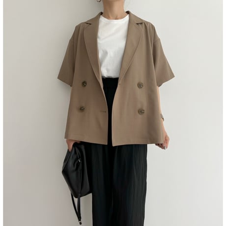 【残りわずか】《AMIE original》とろみ素材ジャケット