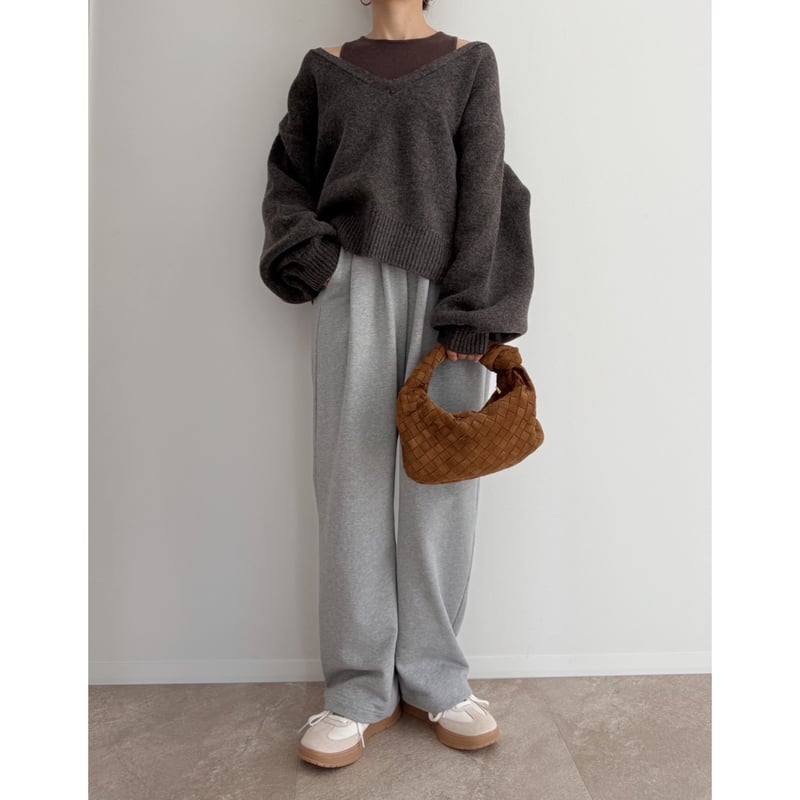 amyページ AMIE original》tuckスウェットワイドPT / gray | AMIE