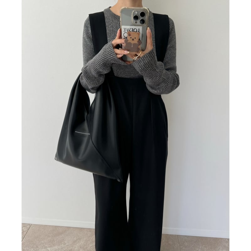 AMIE original》 タックパンツサロペット / black | AMIE