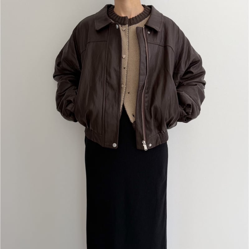 柔らかレザージャケット / brown | AMIE