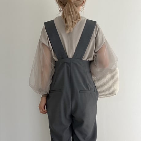 《AMIE original》タックパンツサロペット / gray