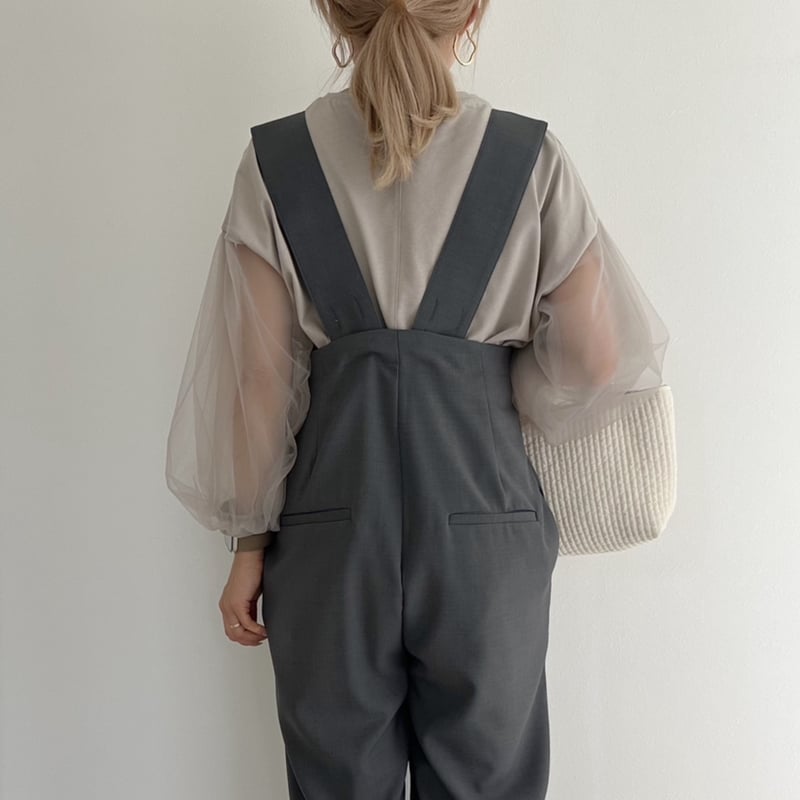 AMIE original》タックパンツサロペット / gray | AMIE