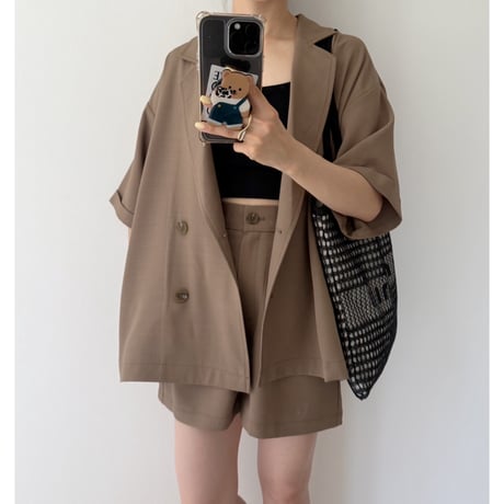 【残りわずか】《AMIE original》とろみ素材ジャケット