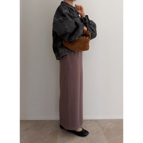 《AMIE original》リブニットスカート / brown