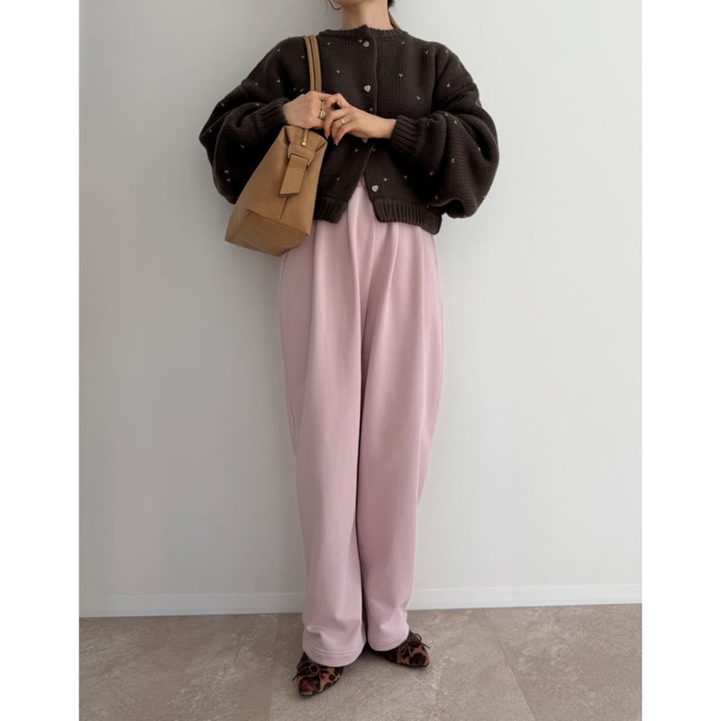 AMIE original》tuckスウェットワイドPT / pink | AMIE