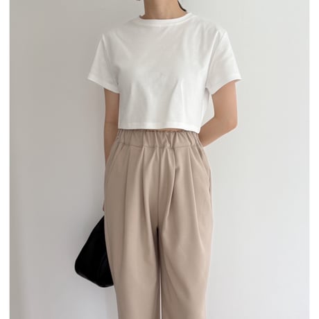 《AMIE original》ショート丈TOPS / white