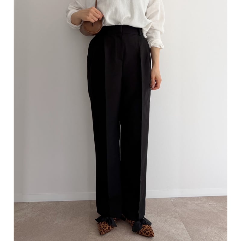 AMIE original》ダブルタックストレートpants / black | AMIE