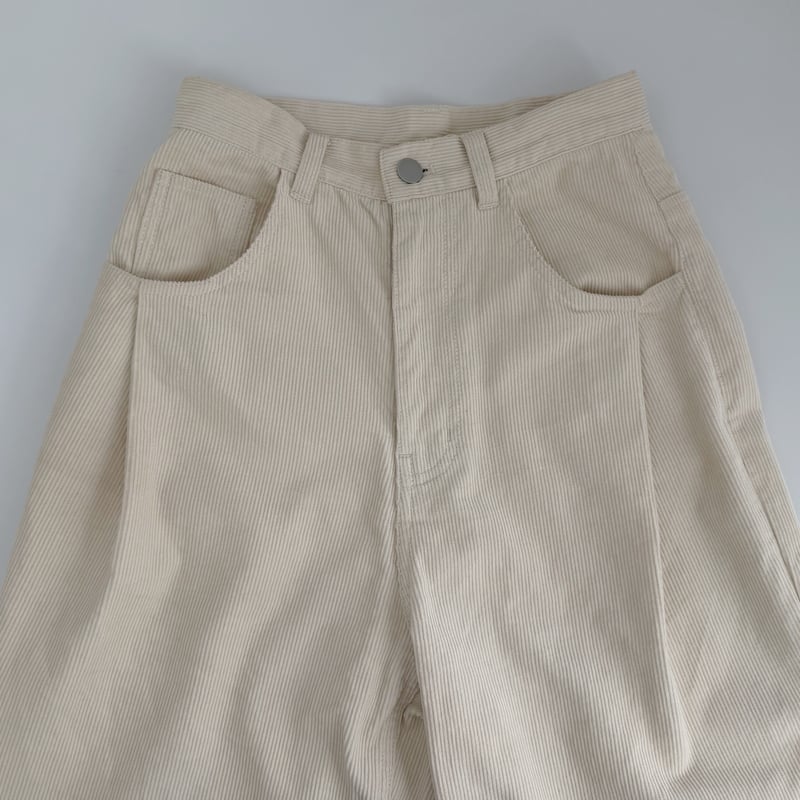 残りわずか】《AMIE original》コーデュロイpants / ivory | AMIE