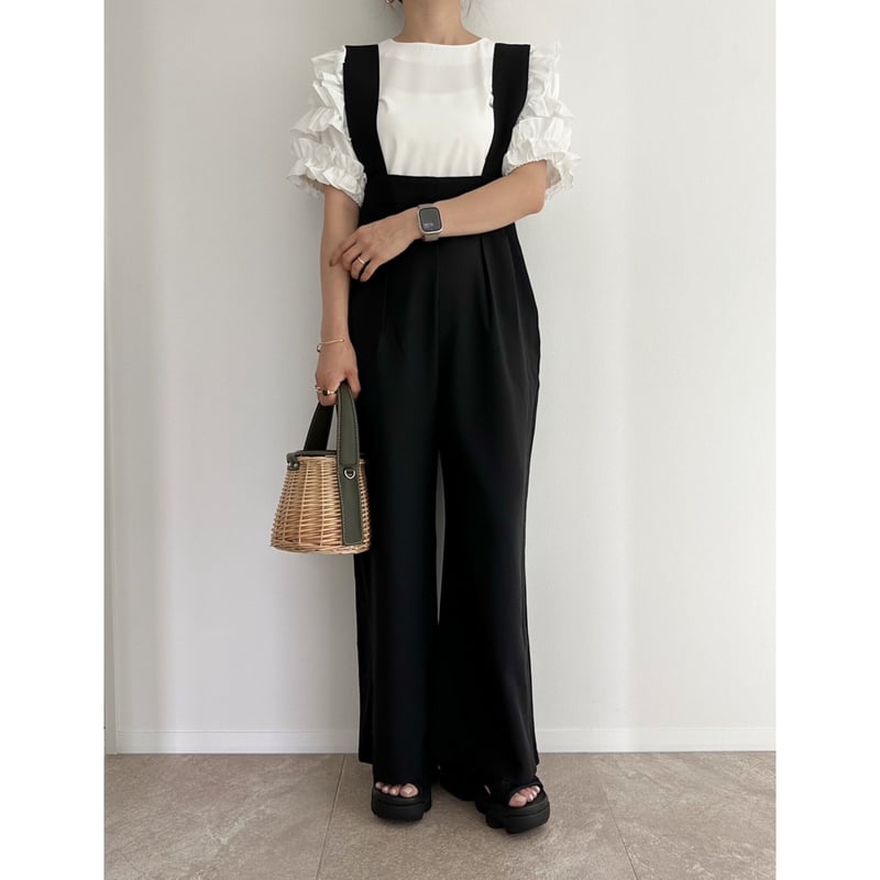 AMIE original》 タックパンツサロペット / black | AMIE