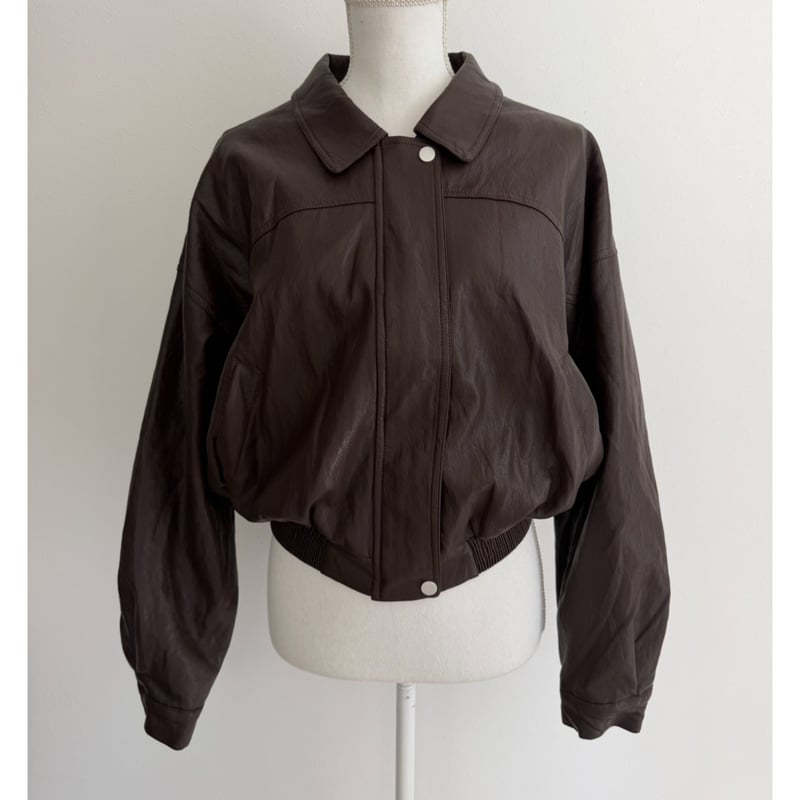 柔らかレザージャケット / black | AMIE