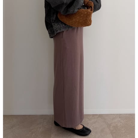《AMIE original》リブニットスカート / brown