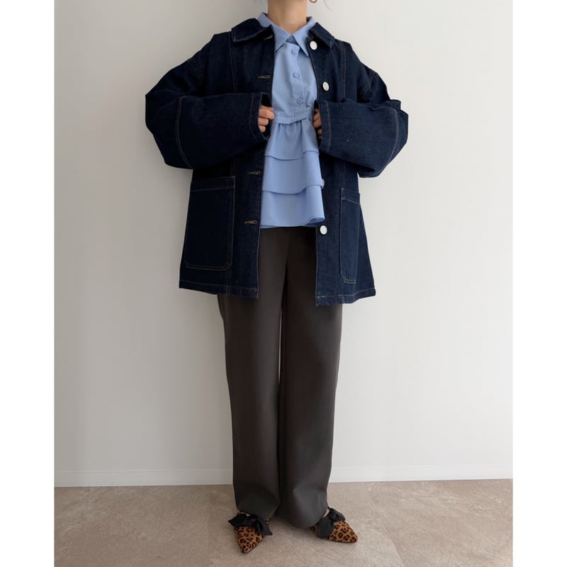 デニムカバーオール / indigo | AMIE