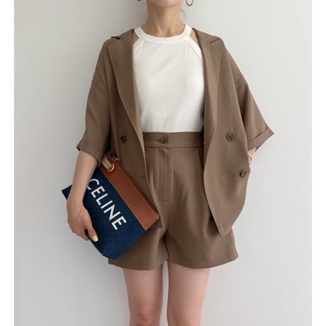 【残りわずか】《AMIE original》とろみ素材ジャケット