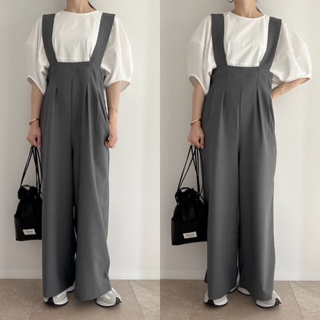《AMIE original》タックパンツサロペット / gray