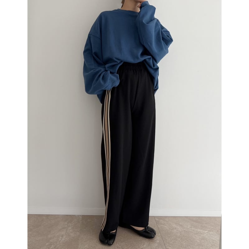 AMIE original》ウエストtuck入りサイドラインジャージpants / navy
