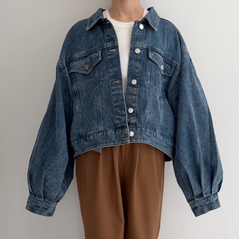 デニムショートジャケット / blue | AMIE