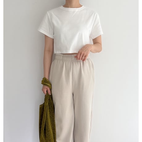 《AMIE original》ショート丈TOPS / white