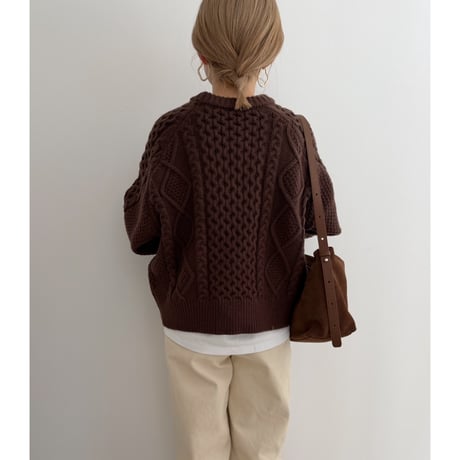 《AMIE original》ケーブルknit / brown