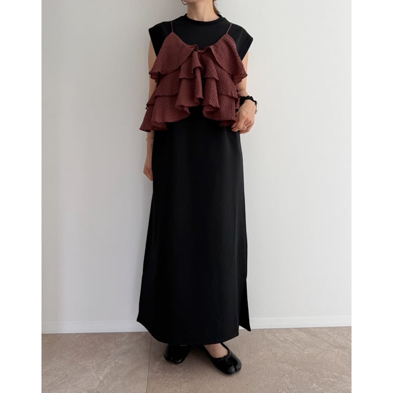 残りわずか】《AMIE original》細見えワンピース / black | AMIE