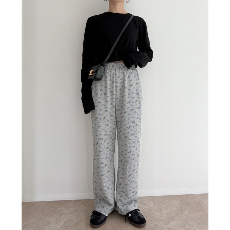 AMIE original》花柄ワッフルpants / gray | AMIE