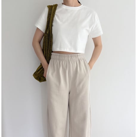 《AMIE original》ショート丈TOPS / white