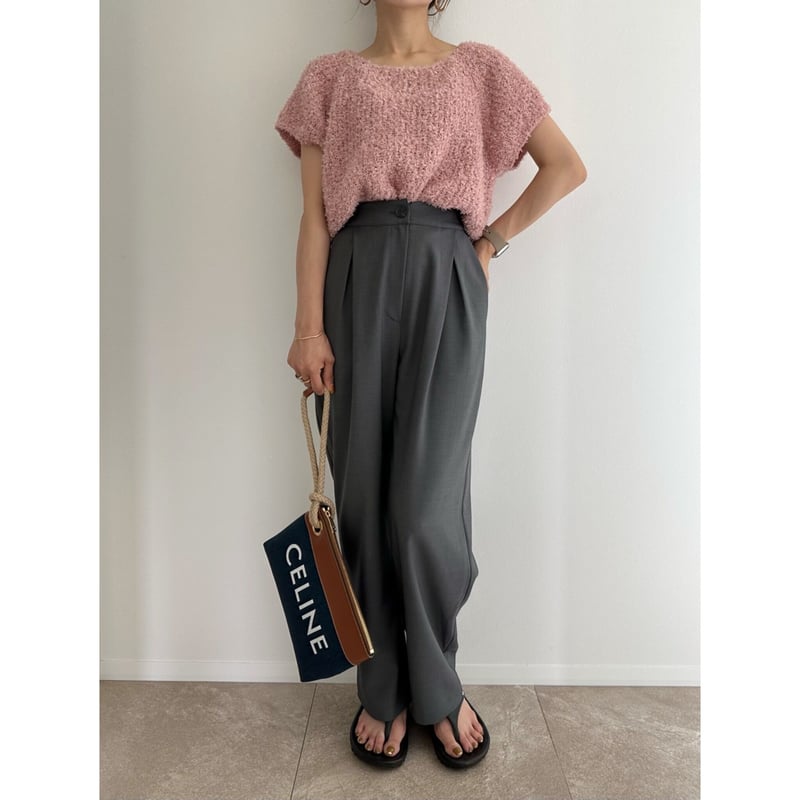 AMIE original》カーブtuck pants / Charcoal | AMIE AMIE original》カーブtuck pants / Charcoal | AMIE