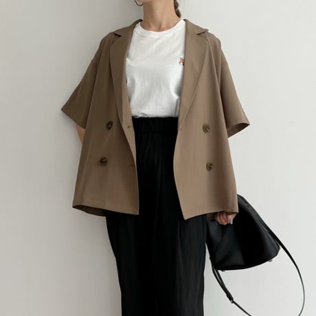 【残りわずか】《AMIE original》とろみ素材ジャケット