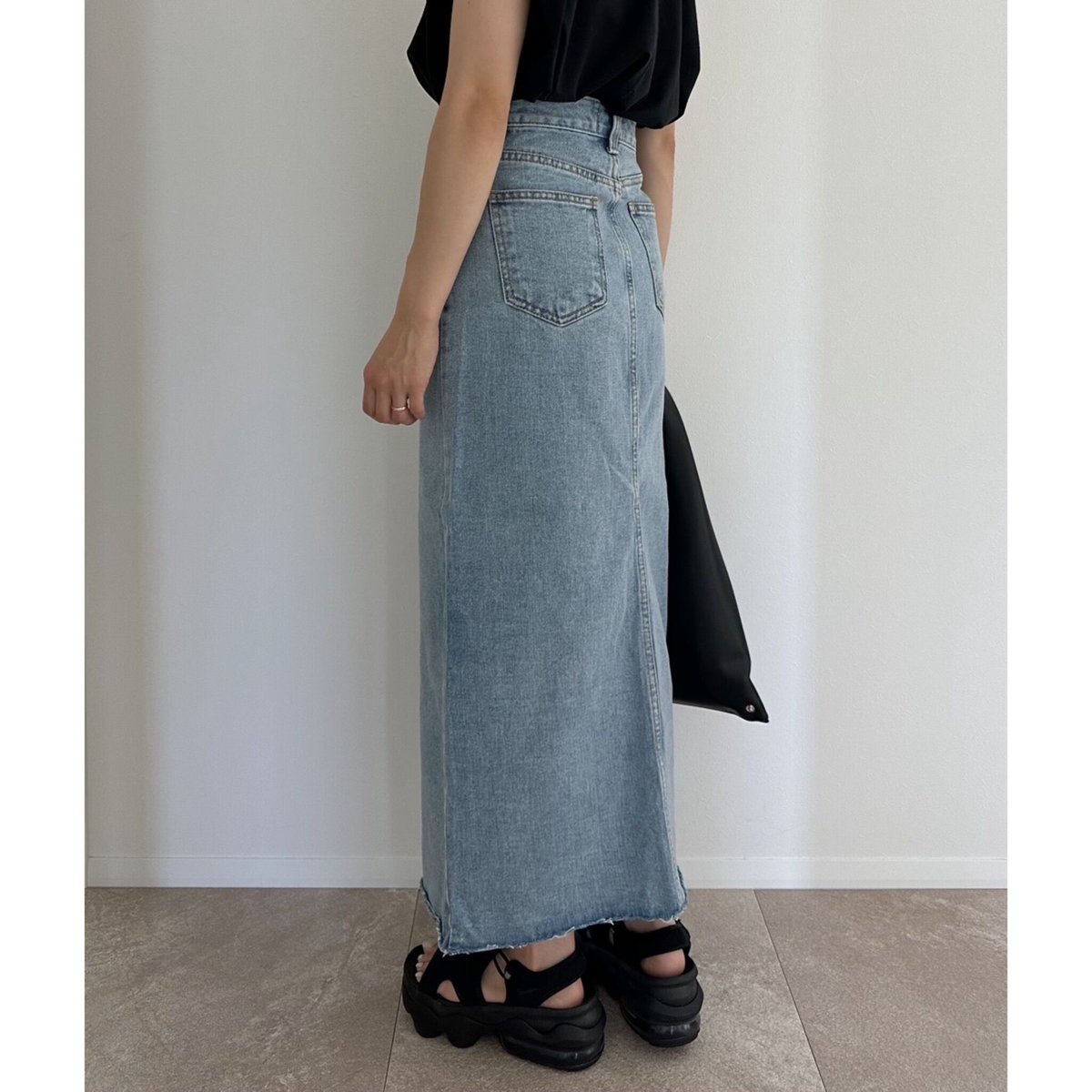 ami アミパリス デニム スカート 25サイズ くじけ 