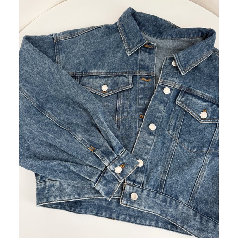 デニムショートジャケット / blue | AMIE