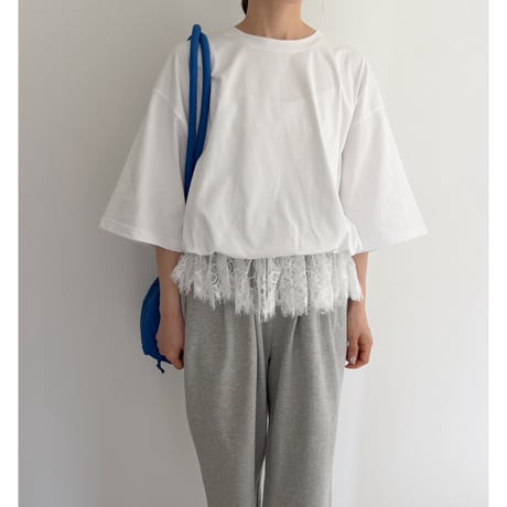Lace Hem Relax Tee
