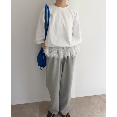Lace Hem Relax Tee